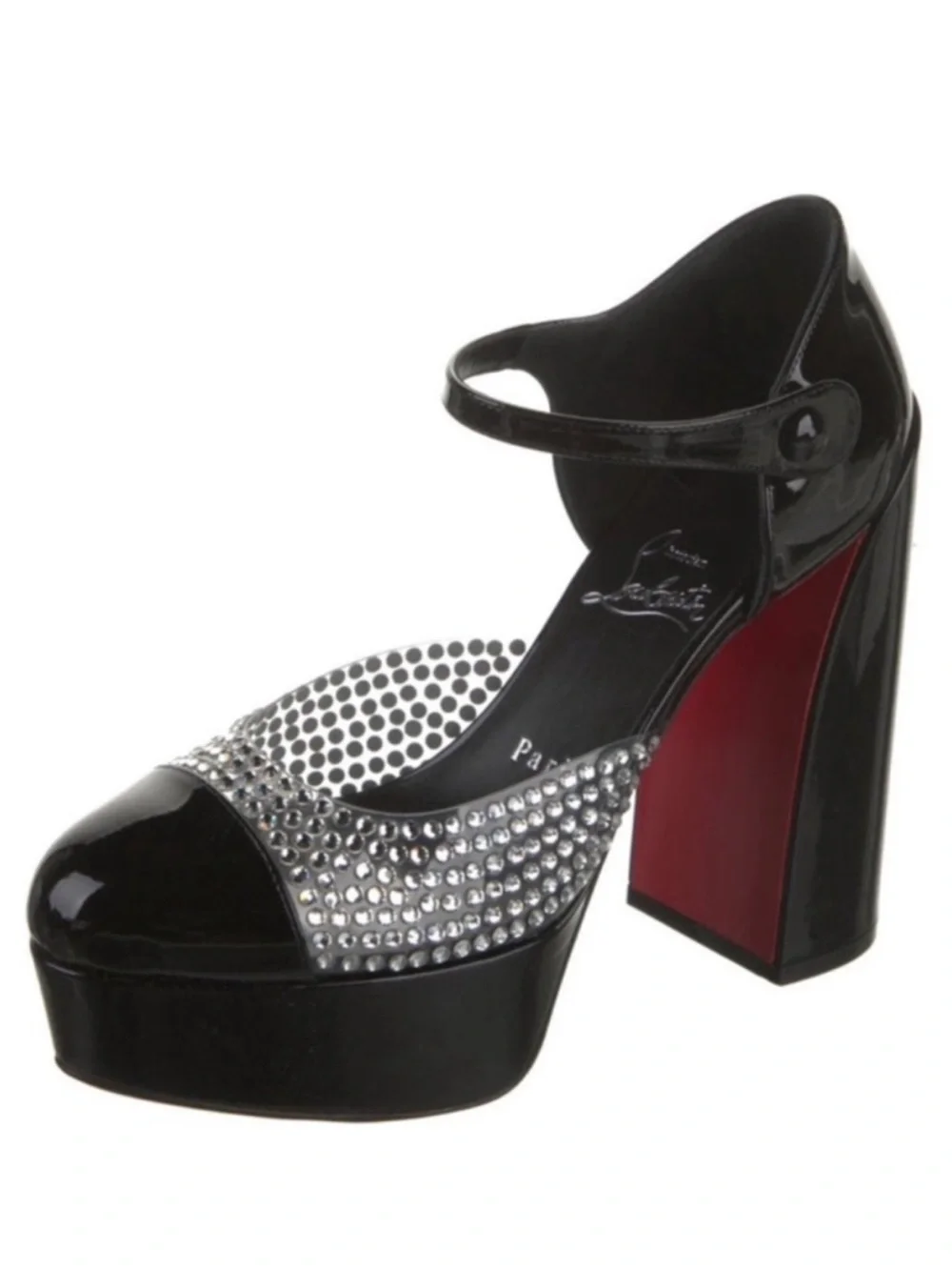 Christian Louboutin Movida MJ strass Mary Jane HEEL RETAIL 1,395